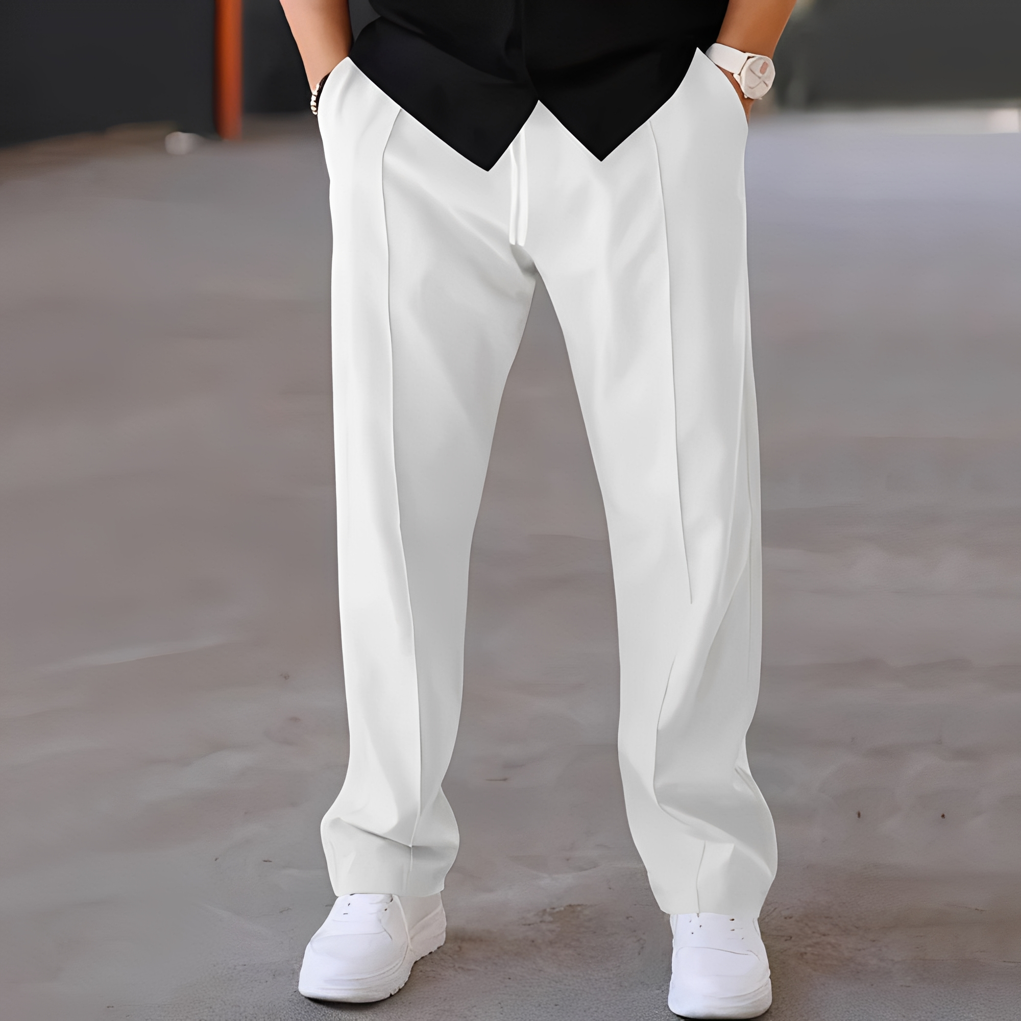 Fresniel - Trendige, gerade und lockere Herrenhose