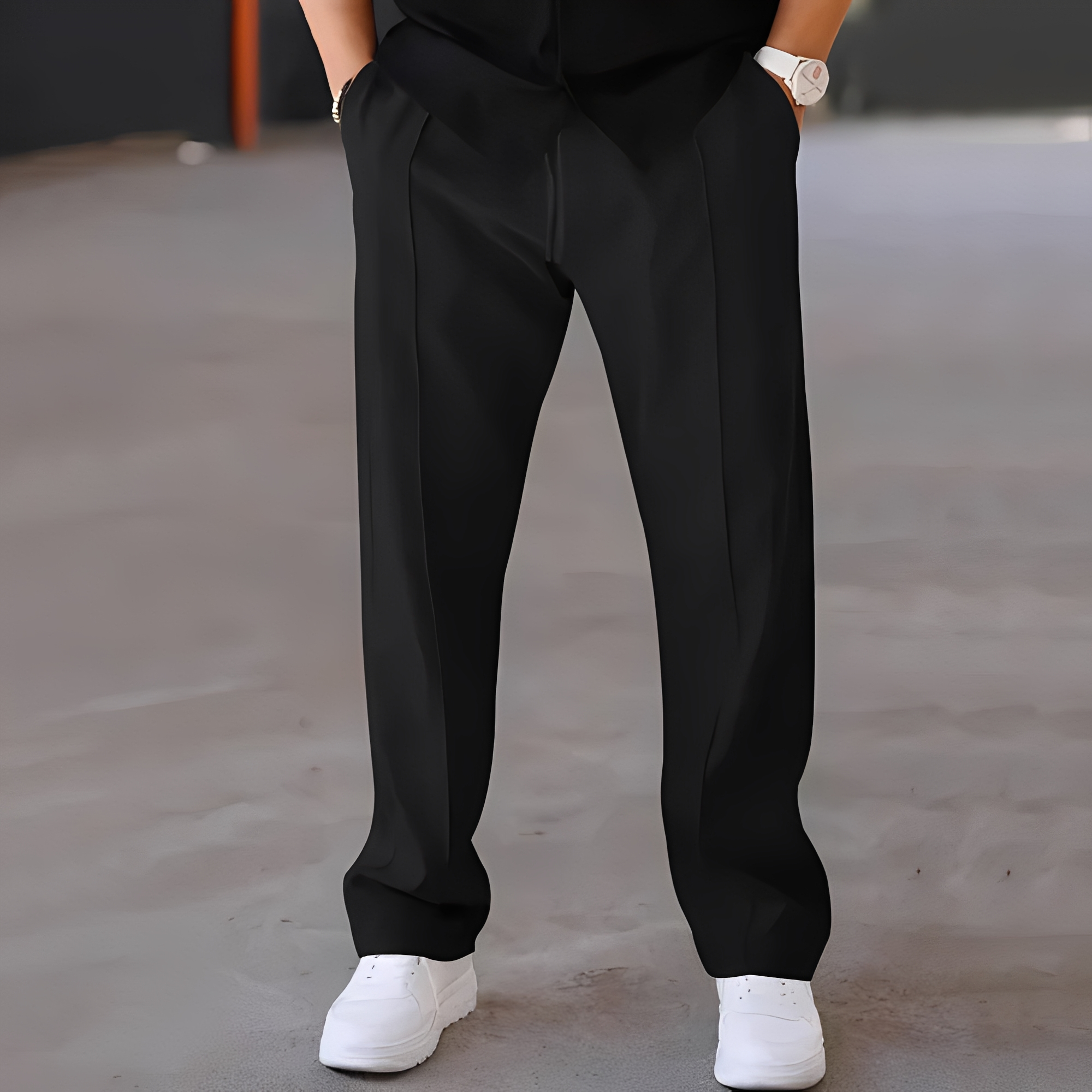 Fresniel - Trendige, gerade und lockere Herrenhose
