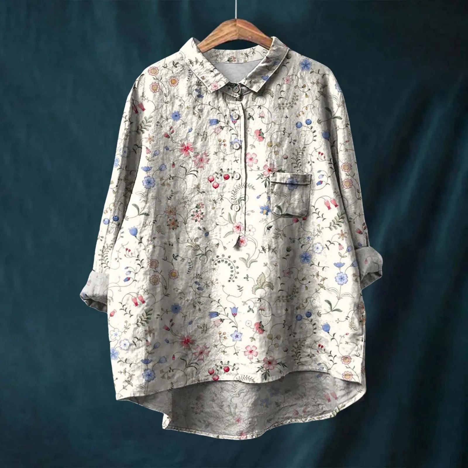 Elsa - Bequeme und Stilvolle Bluse mit Floralem Muster