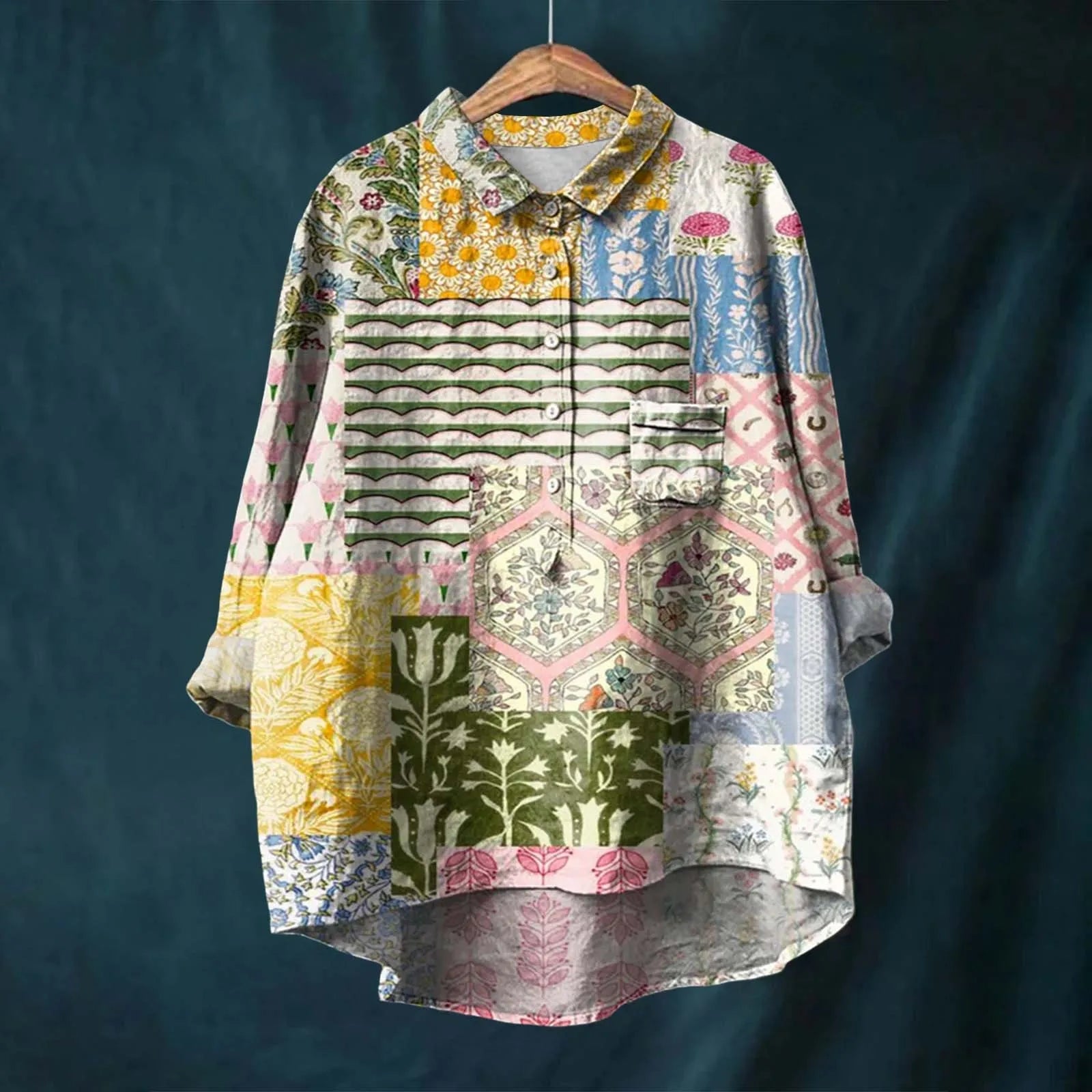 Elsa - Bequeme und Stilvolle Bluse mit Floralem Muster