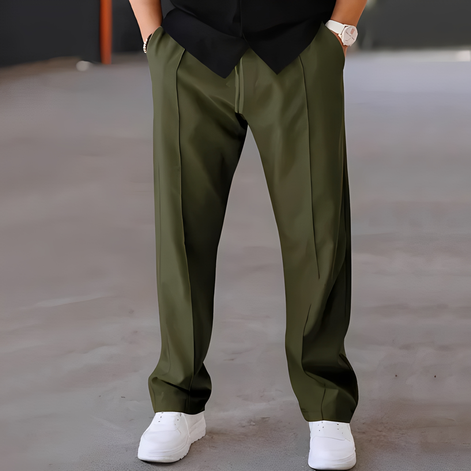 Fresniel - Trendige, gerade und lockere Herrenhose