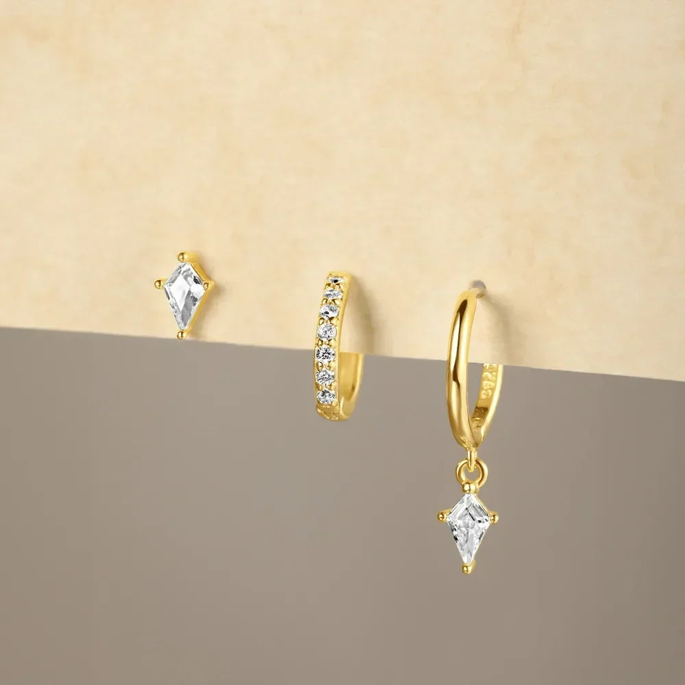 Azaria – Ohrringe-Set mit Diamantanhänger