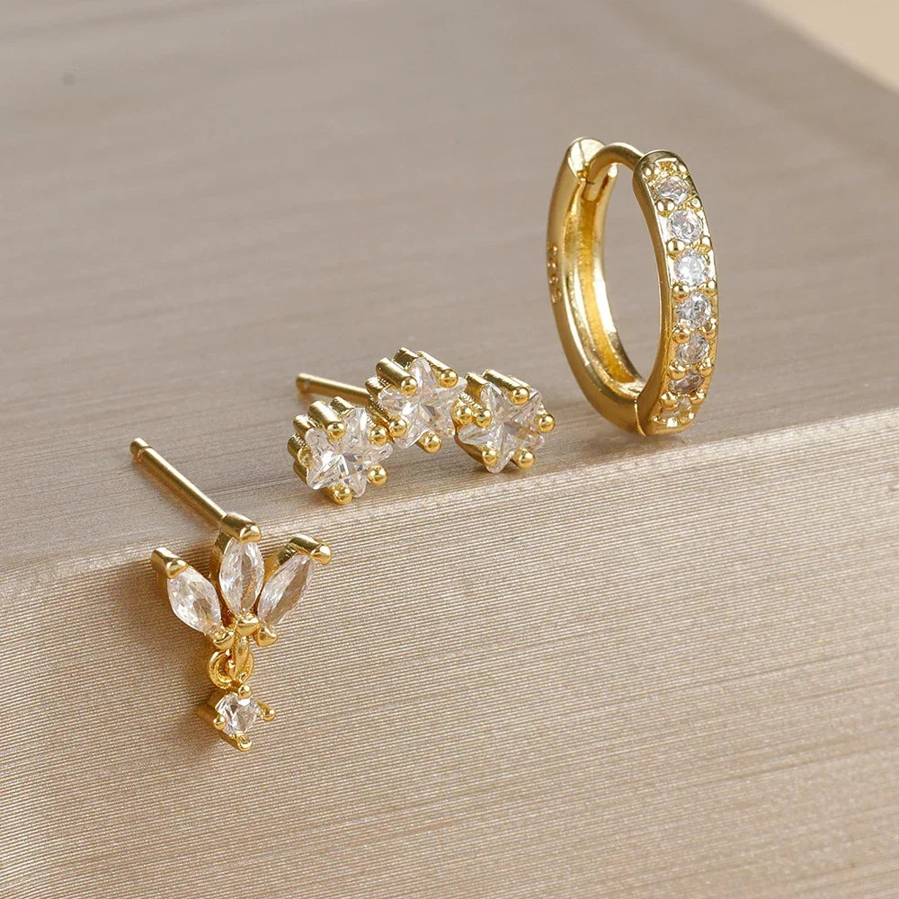 Nova – Set mit Ohrsteckern aus Diamanten