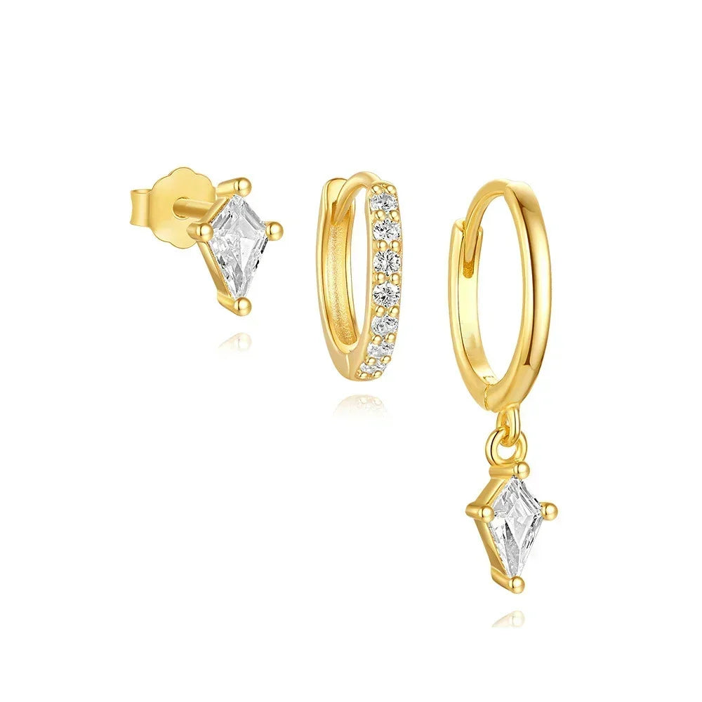 Azaria – Ohrringe-Set mit Diamantanhänger