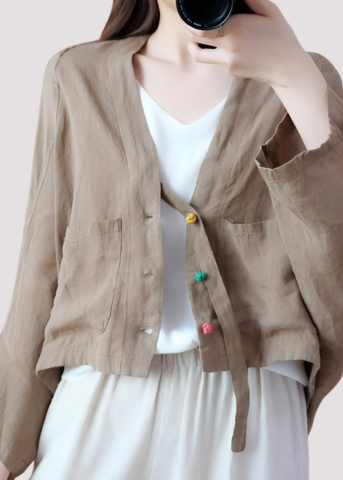 Tilly - Bequemer, weit geschnittener Cardigan mit Taschen für Damen