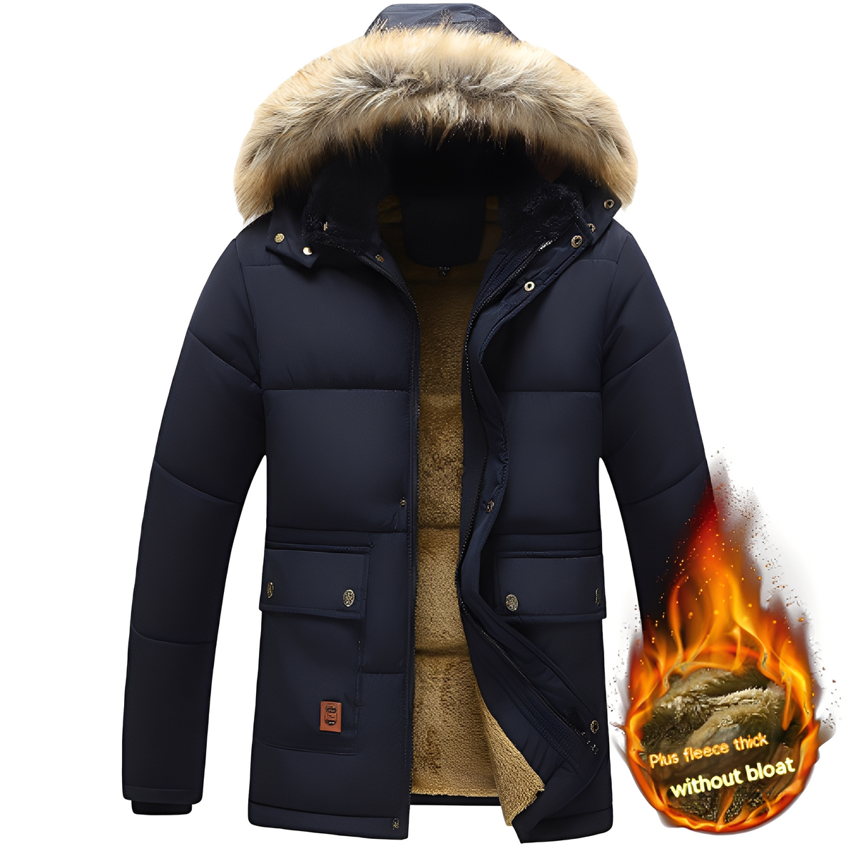 Crispian - Flauschige Jacke mit Kapuze
