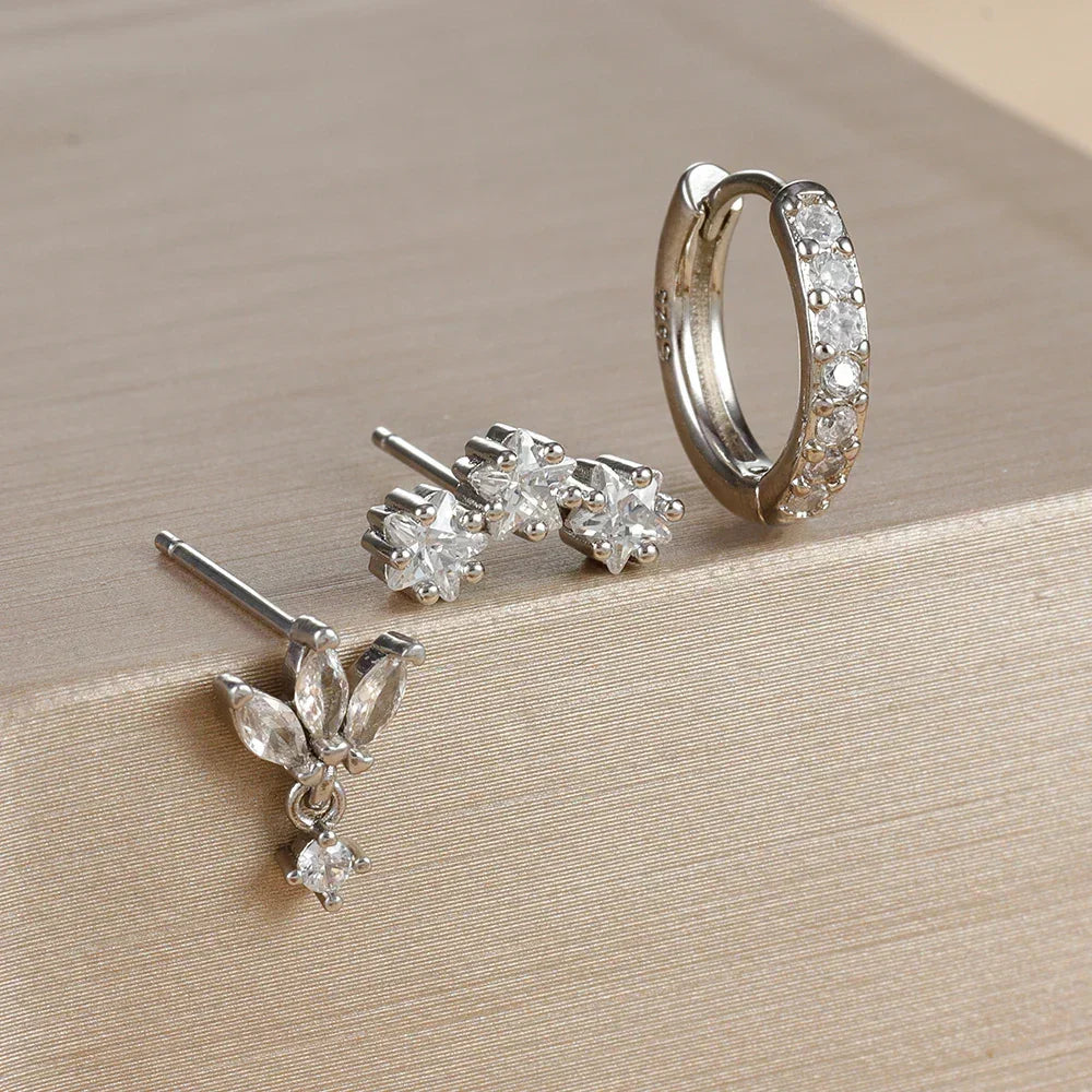 Nova – Set mit Ohrsteckern aus Diamanten