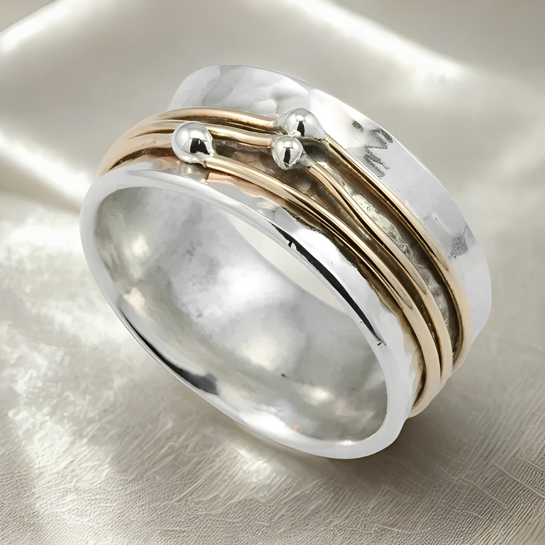 Alix – Ring im Retro-Stil in Silber und Gold