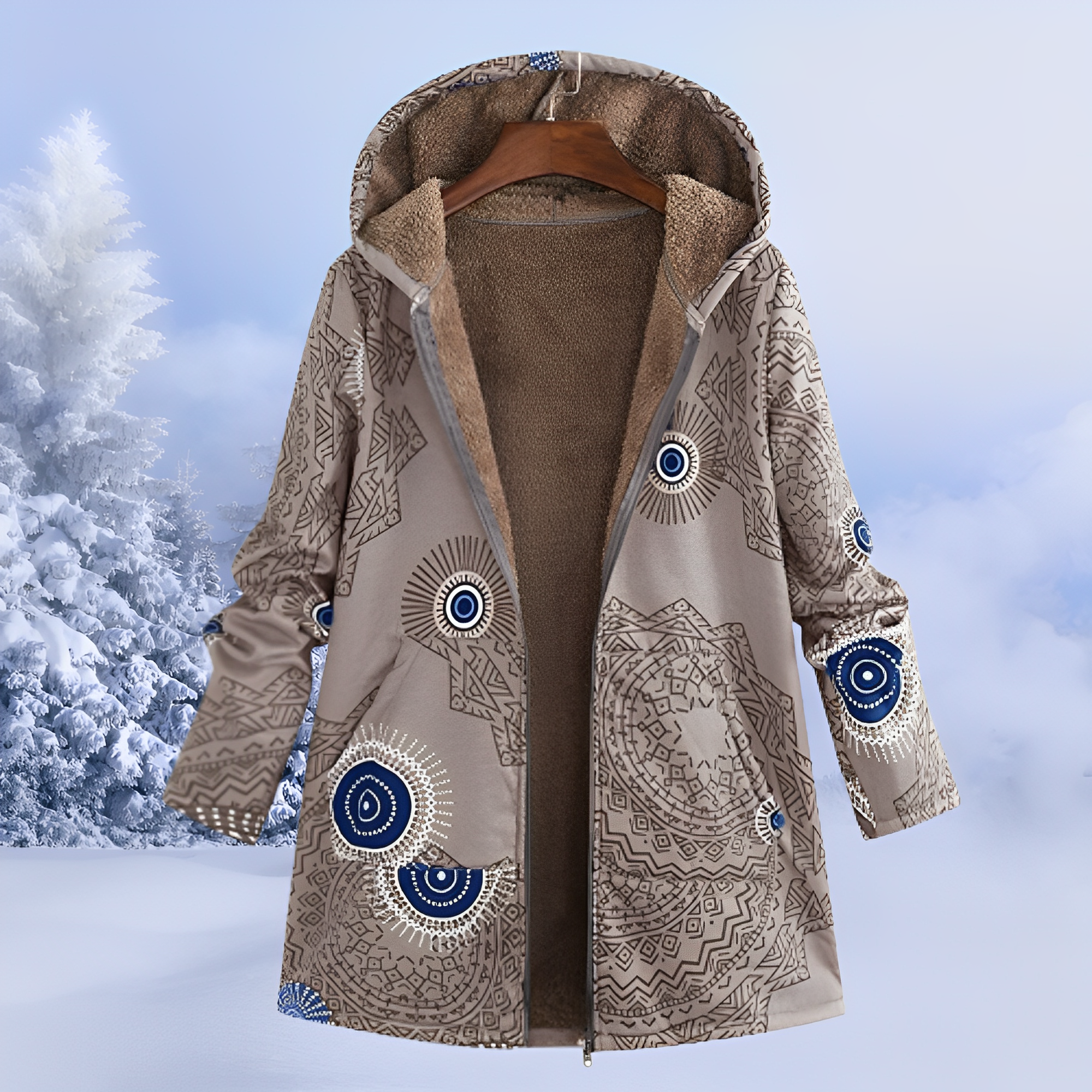 Jasmin - Modische, warme Kapuzenjacke