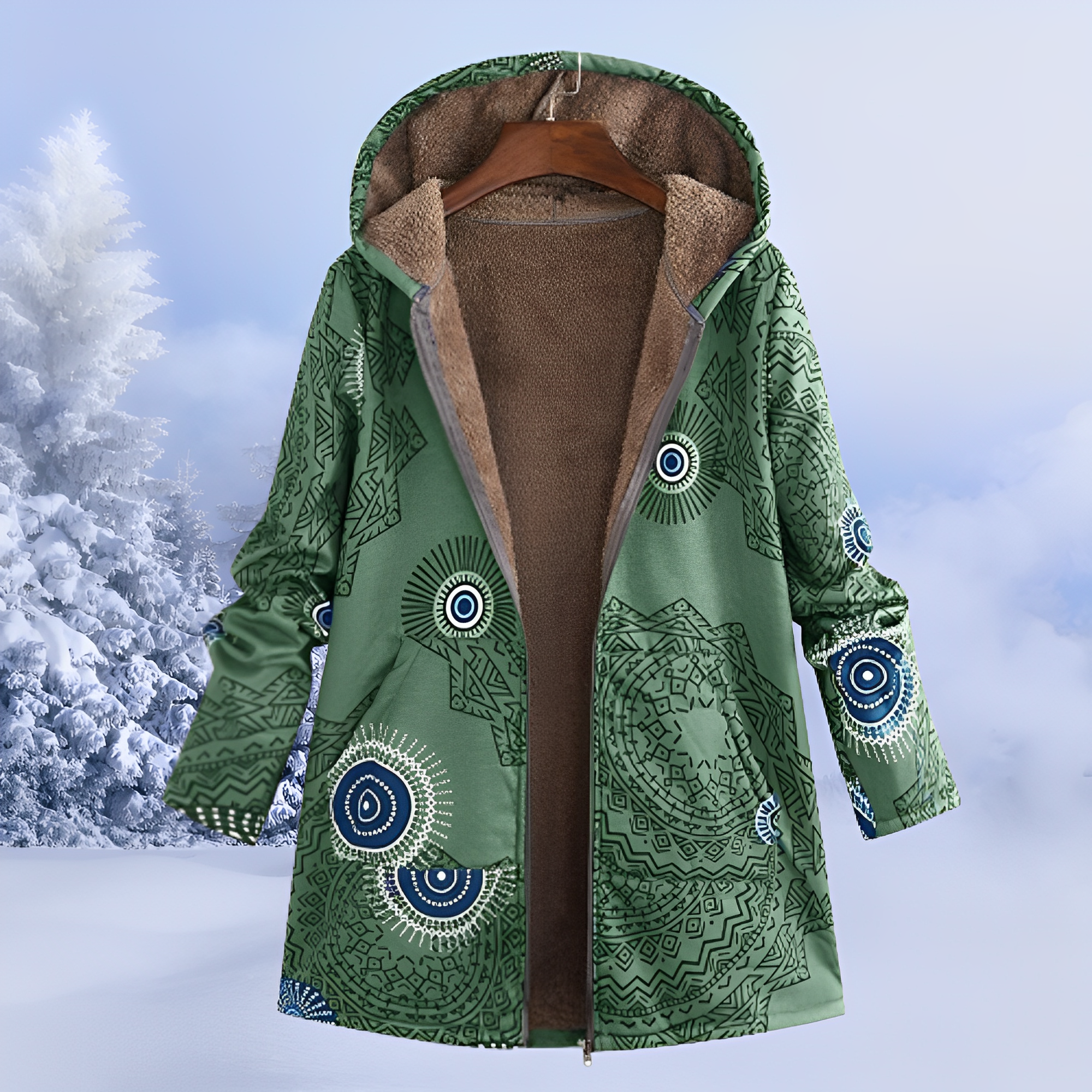Jasmin - Modische, warme Kapuzenjacke
