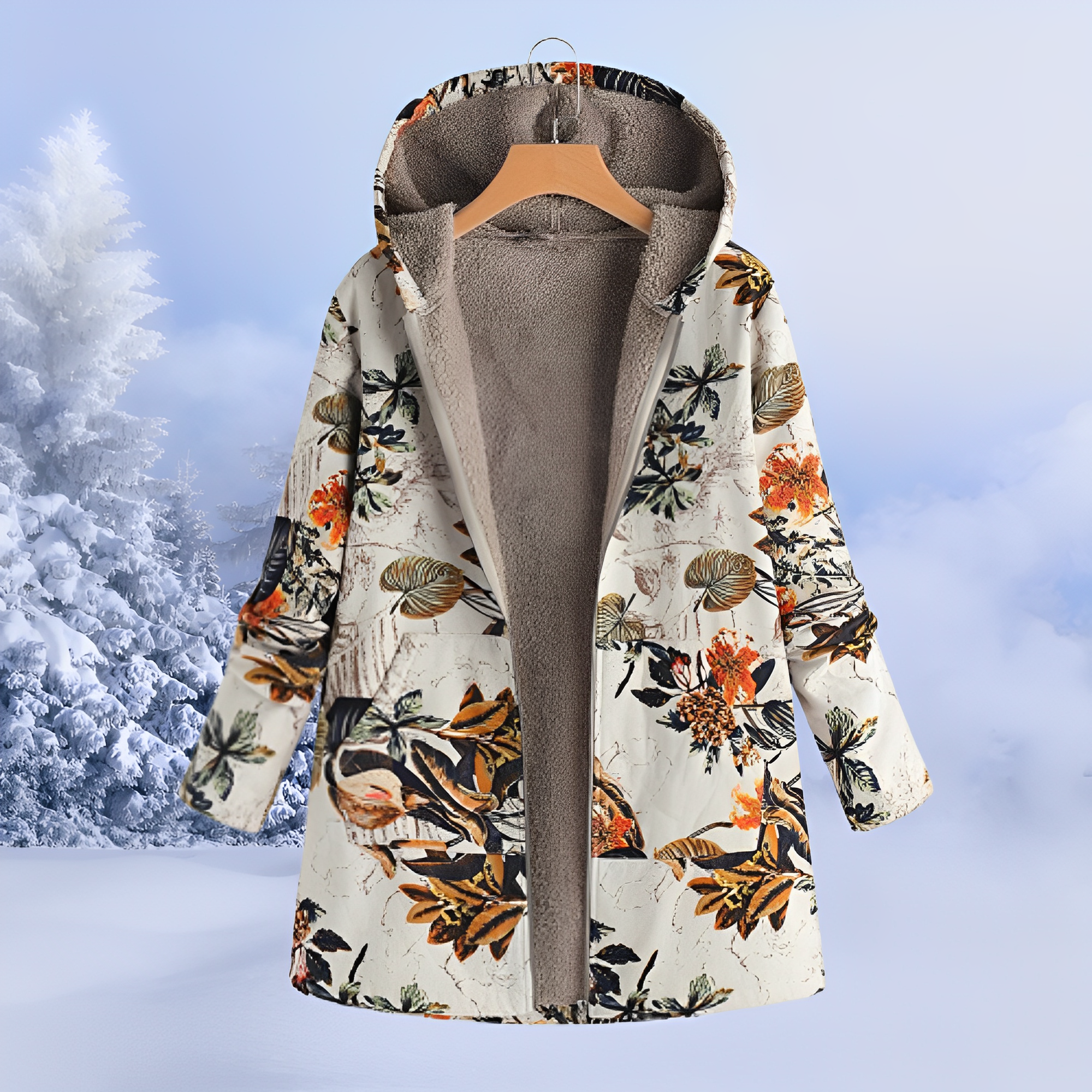 Jasmin - Modische, warme Kapuzenjacke