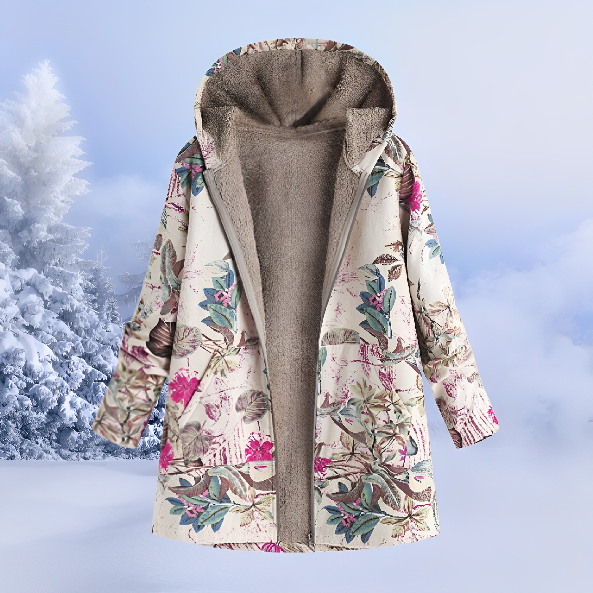 Jasmin - Modische, warme Kapuzenjacke