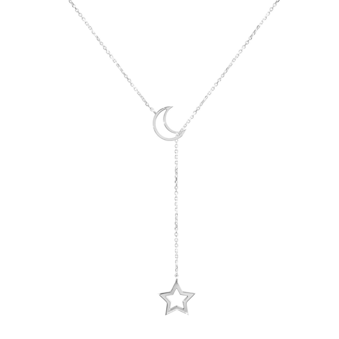 Mond und Sterne - Lariat-Halskette