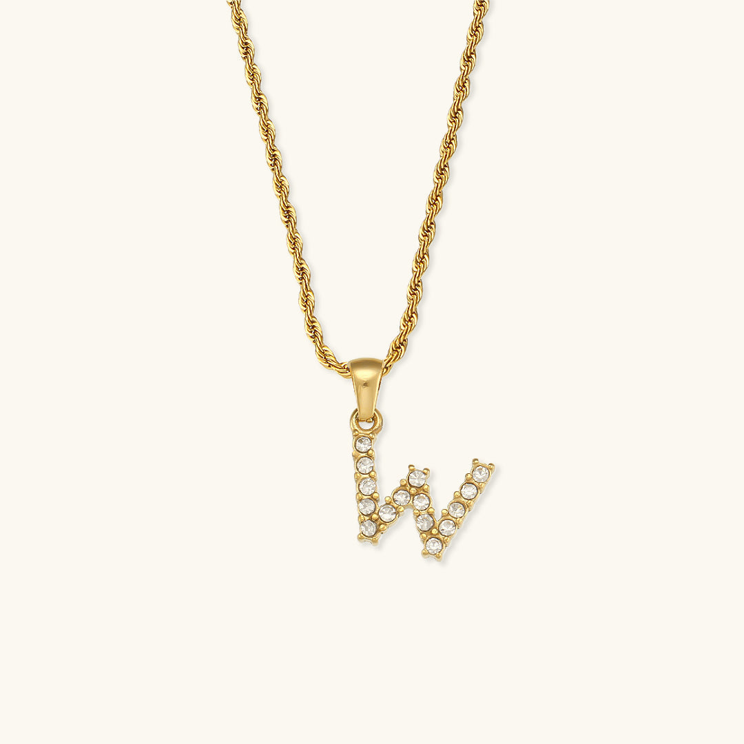 Maeve - Kette mit Initialen und Diamanten