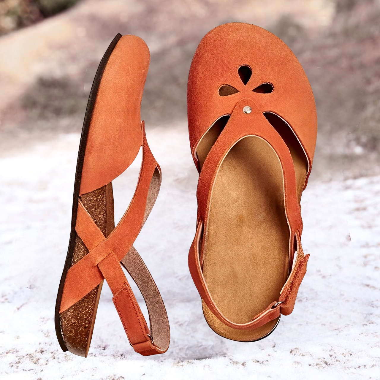 Latrice - Elegante Schlupf Sandalen aus Veloursleder