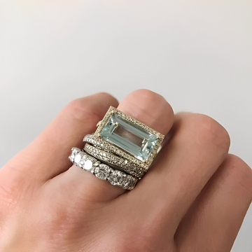 Ailyn – Vintage-Ring-Set in Silber