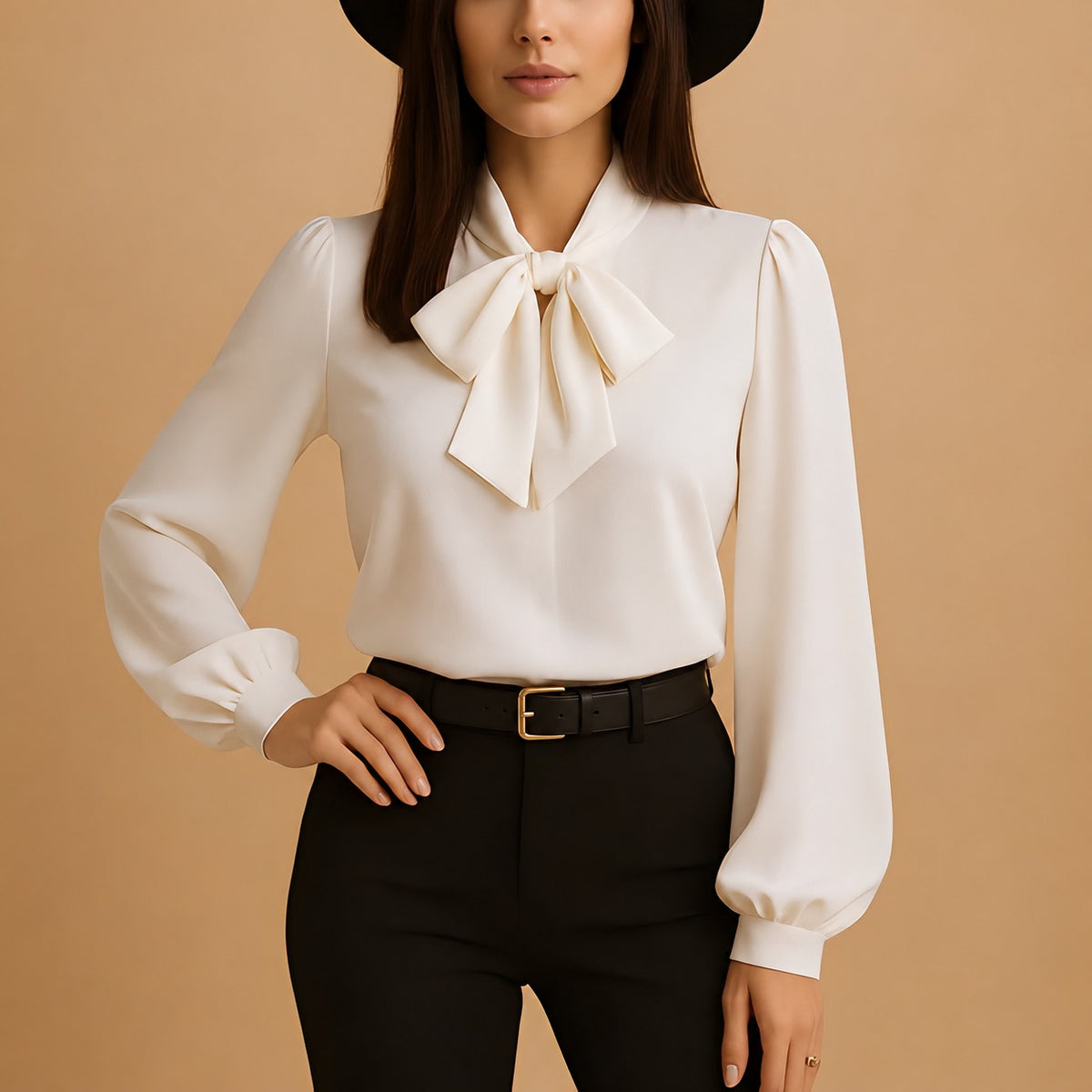 Blainne - Fein designte Damenbluse mit Schleifendetail