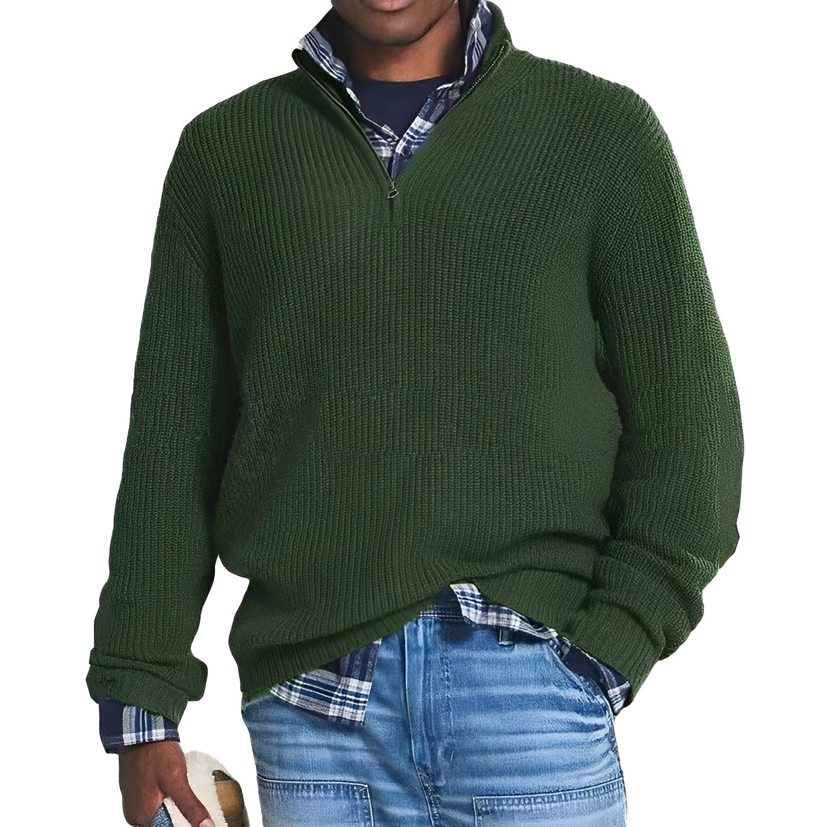 Charlton - Herrenpullover mit Zipper für Wärme