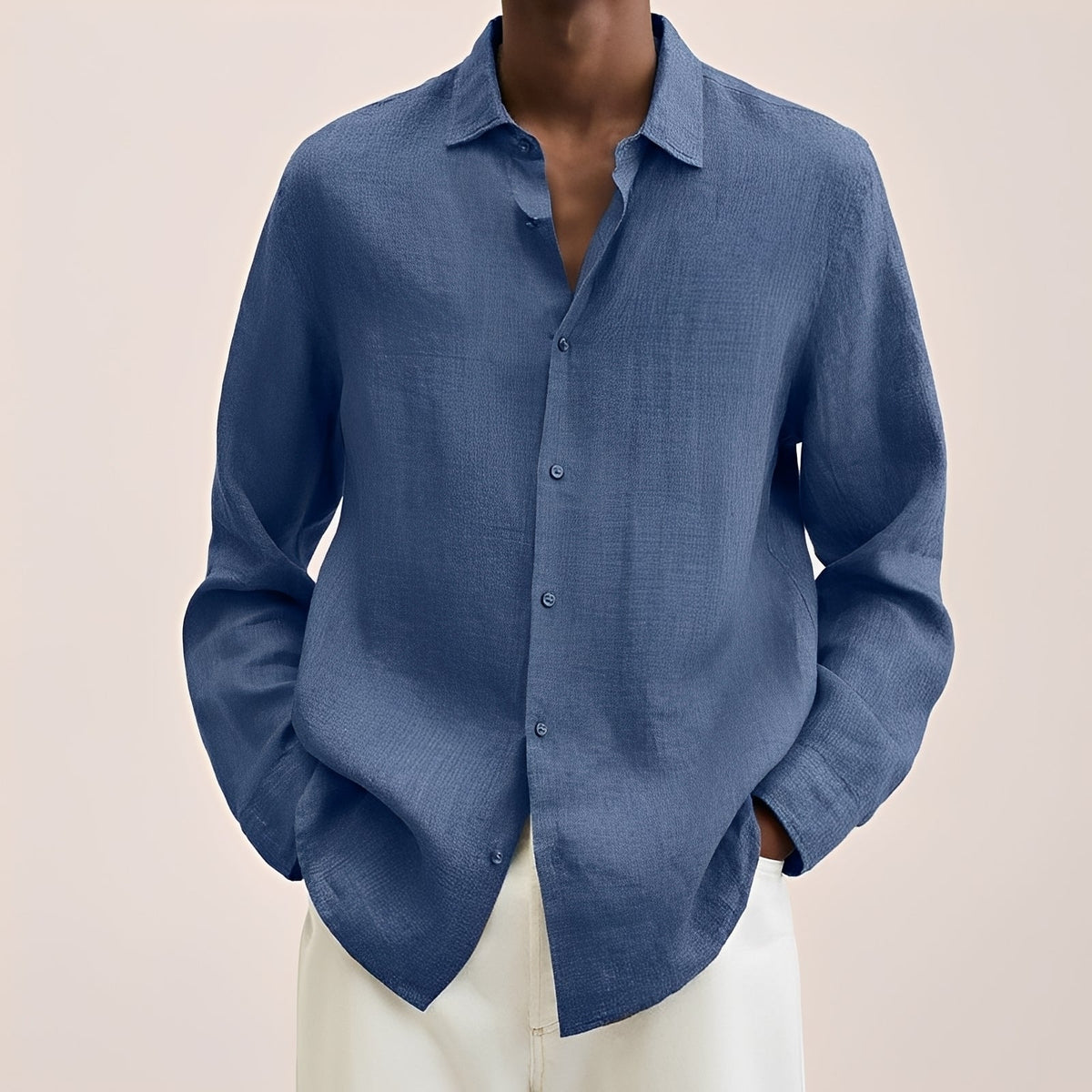 Calvin - Herren Langarmhemd in leichtem Material