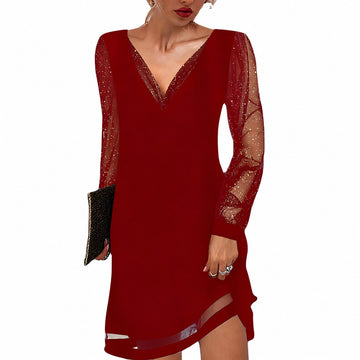 Annalee – Stilvolles Kleid mit transparenten Ärmeln für Damen