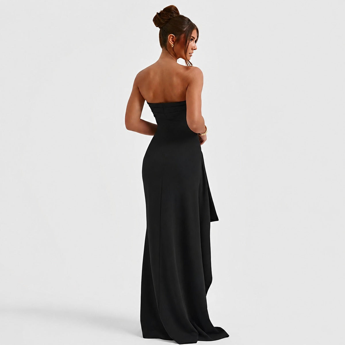 Aubree - Modisches Kleid mit Rückenausschnitt und Schlitz für Damen