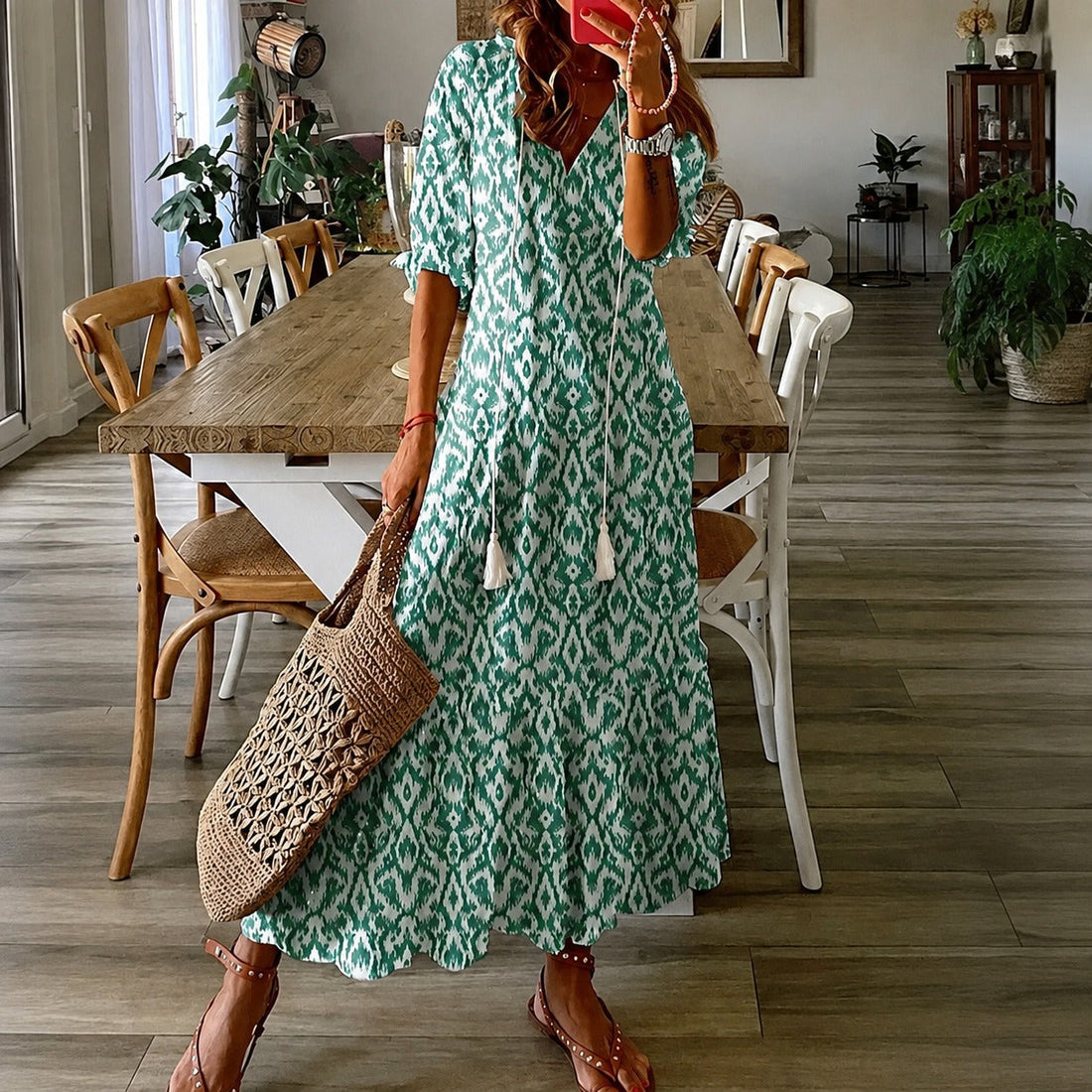 Claidel - Ansprechendes Kleid im Bohème-Stil