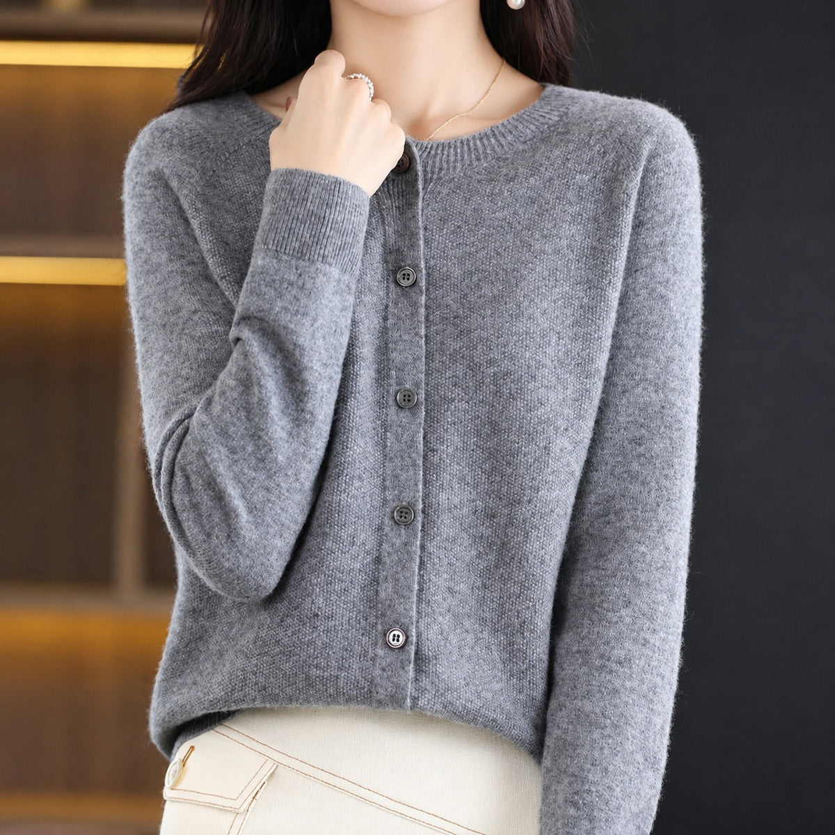 Ina - Stilvoller Damenpullover mit Rundhals