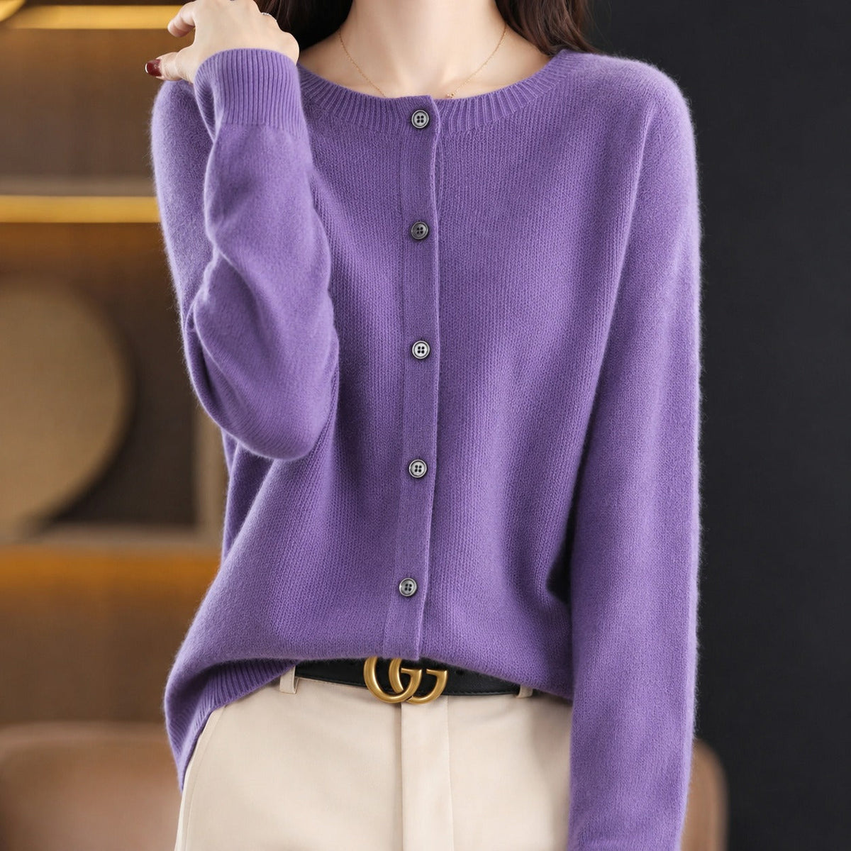Ina - Stilvoller Damenpullover mit Rundhals