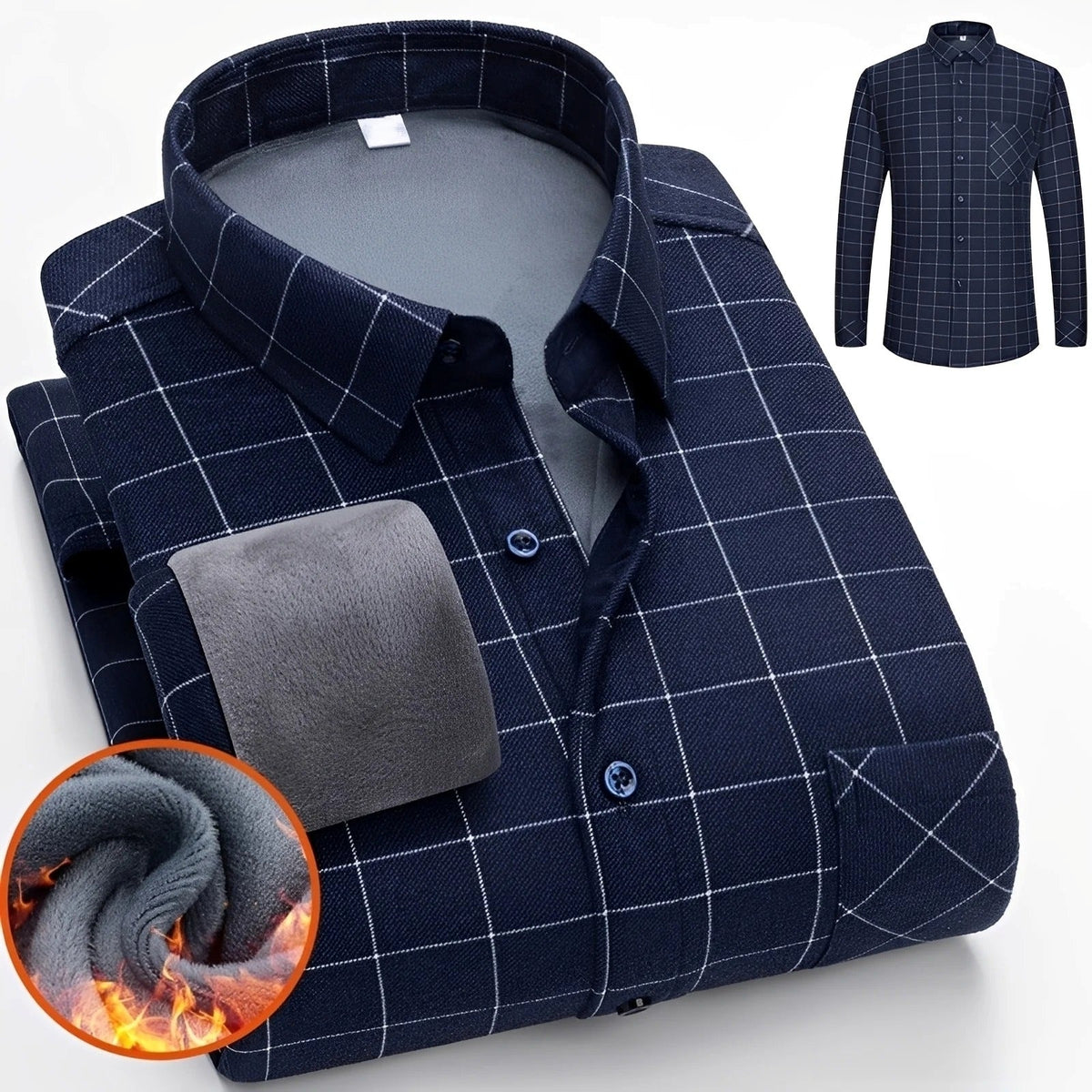 Anton - Elegantes, warmes Herren-Karohemd