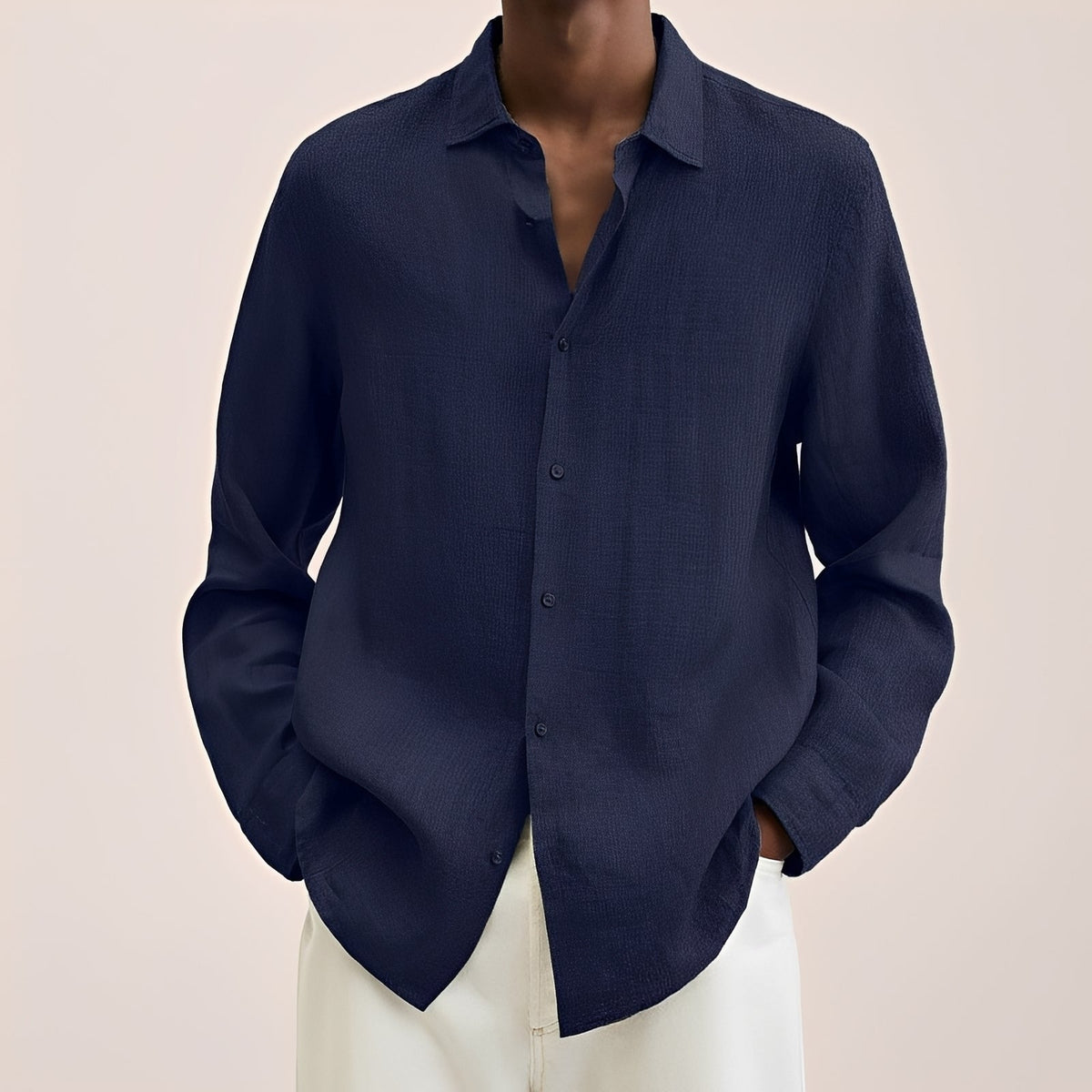 Calvin - Herren Langarmhemd in leichtem Material