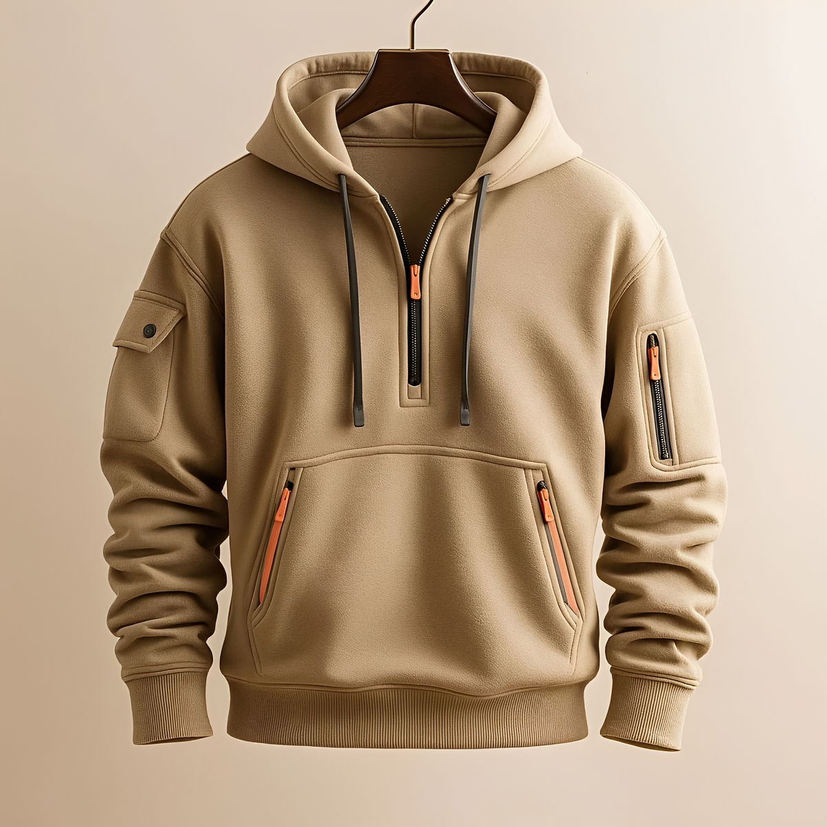 Burton - Bequemes Kapuzen-Sweatshirt mit Halbzip