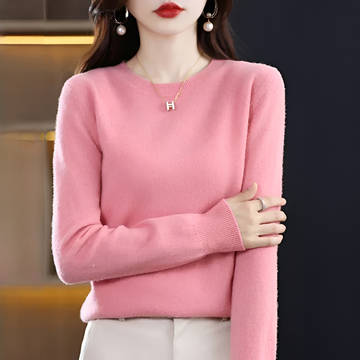 Shynna - Eleganter und weicher Rundhals-Pullover