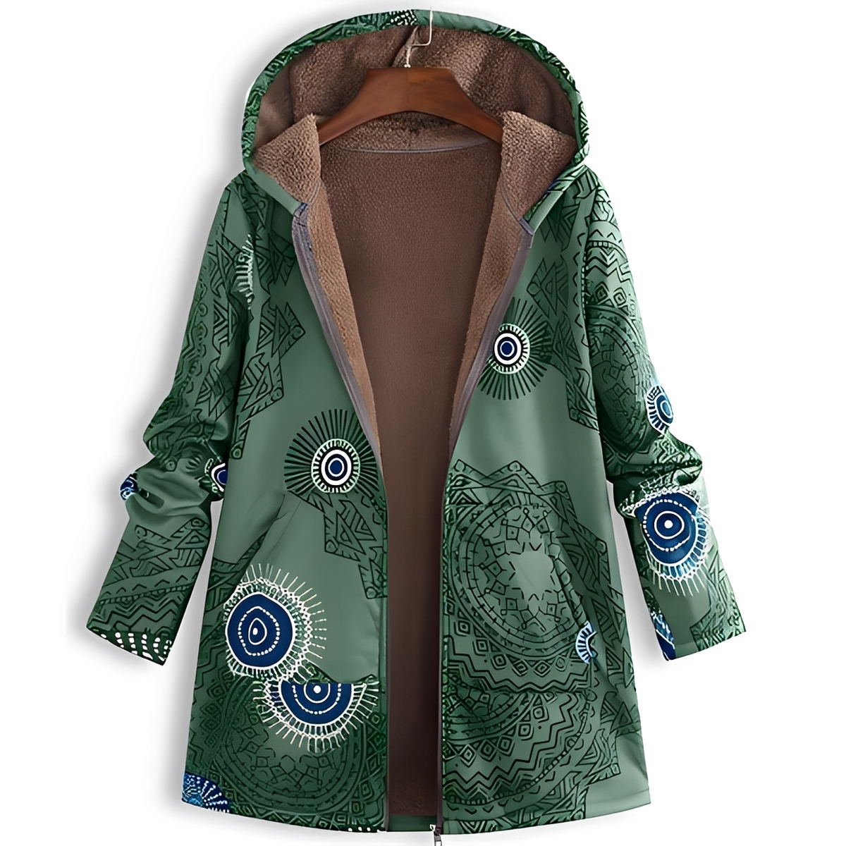 Olyvia - Vintage und warme Kapuzenjacke