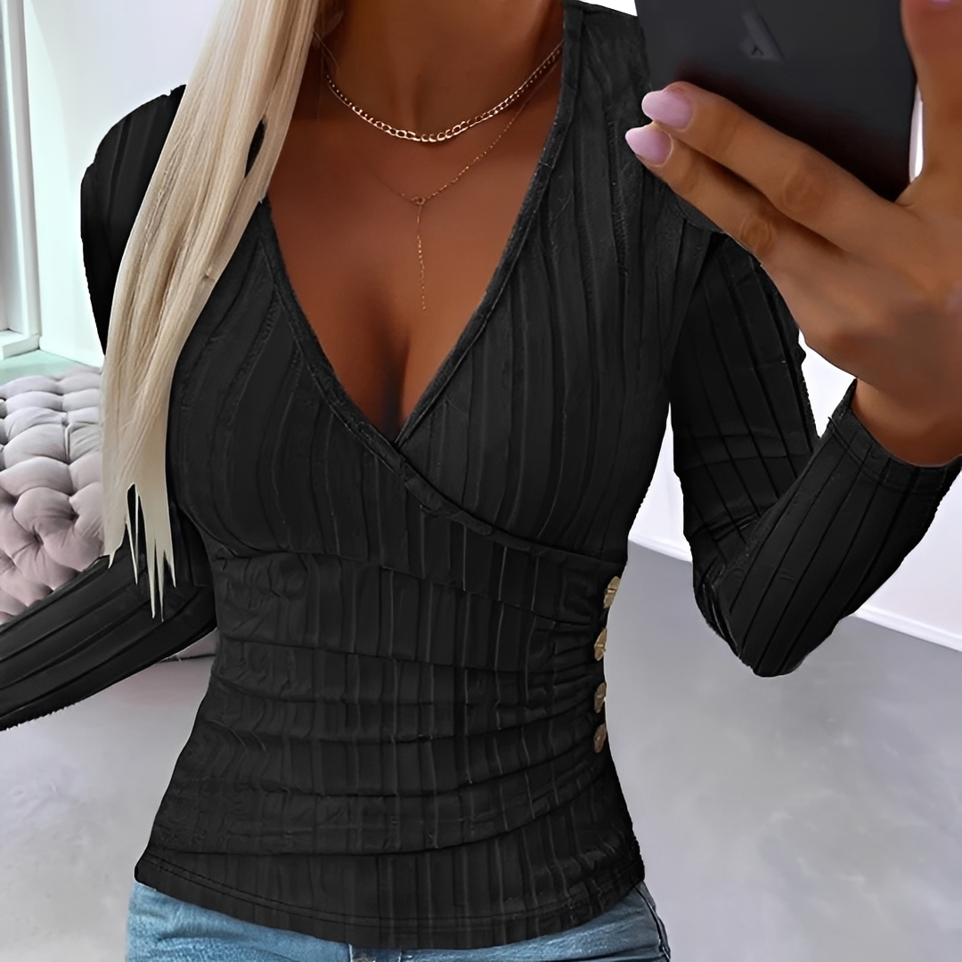 Annie - Eleganter und komfortabler Pullover mit V-Ausschnitt