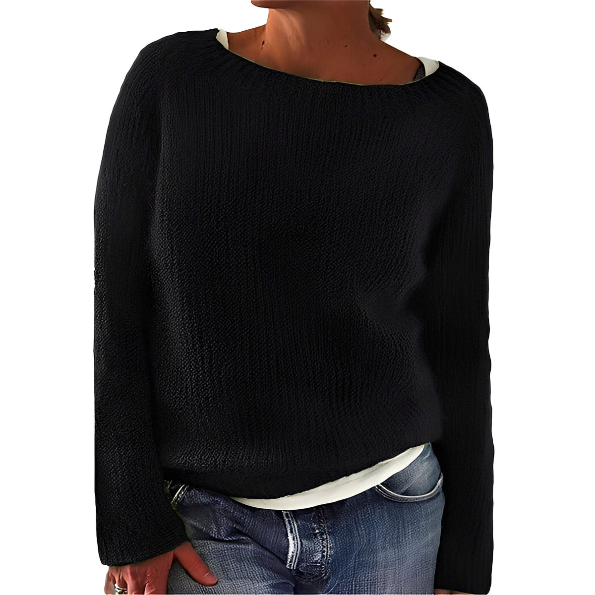 Angelia - Warmer und weicher Rundhalspullover