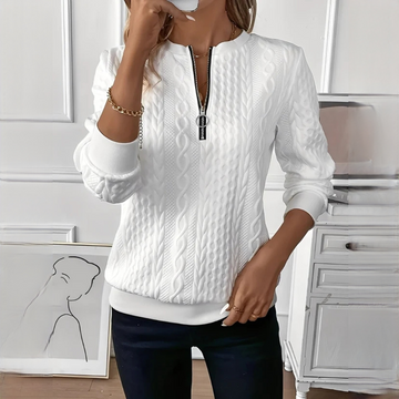 Hedie - Eleganter und schicker Reißverschluss-Pullover