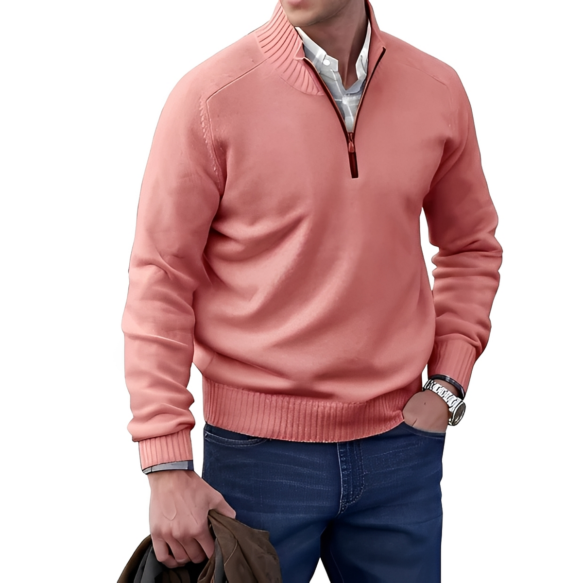 Jeremy - Weicher Halbzip-Pullover