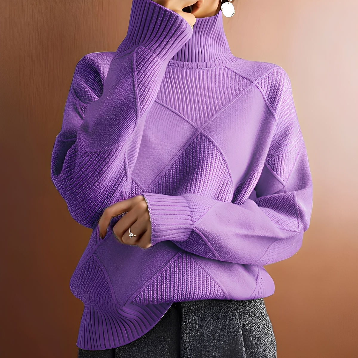 Morgan - Warmer Pullover mit hohem Kragen