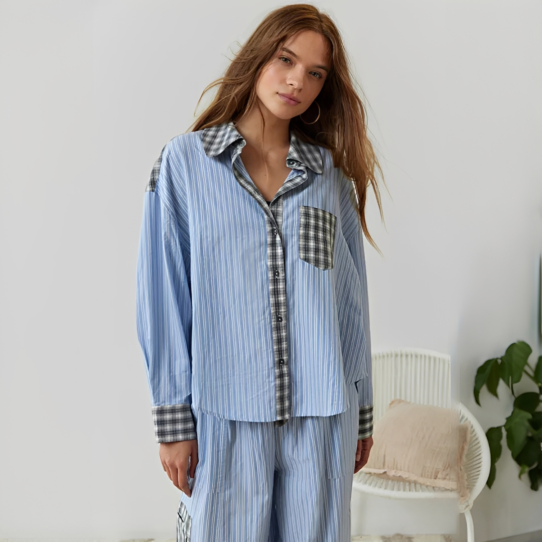 Ellenora - Bequemes und warmes Pyjama-Set