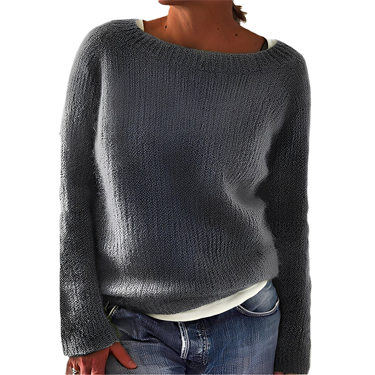 Angelia - Warmer und weicher Rundhalspullover