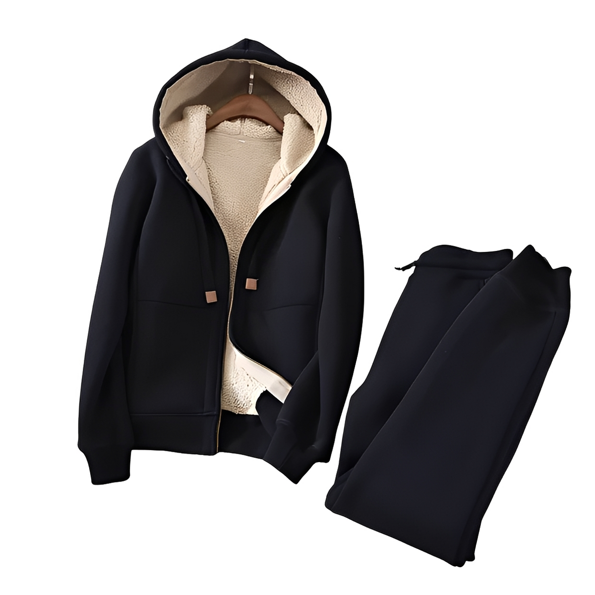 Andy - Warmes Kapuzenpullover-Set und Hose