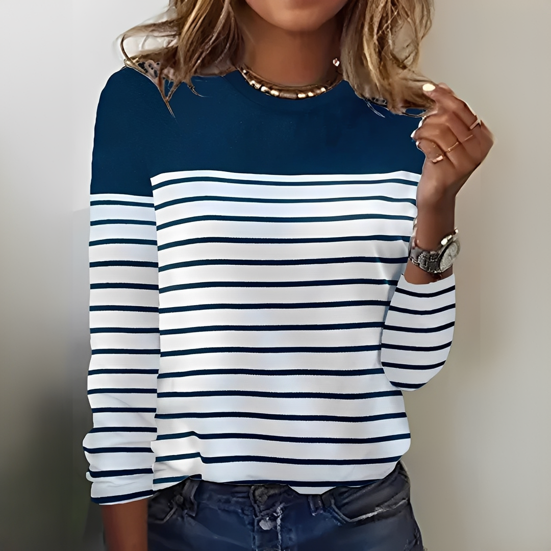 Eunice - Gestreifter, warmer und gemütlicher Pullover