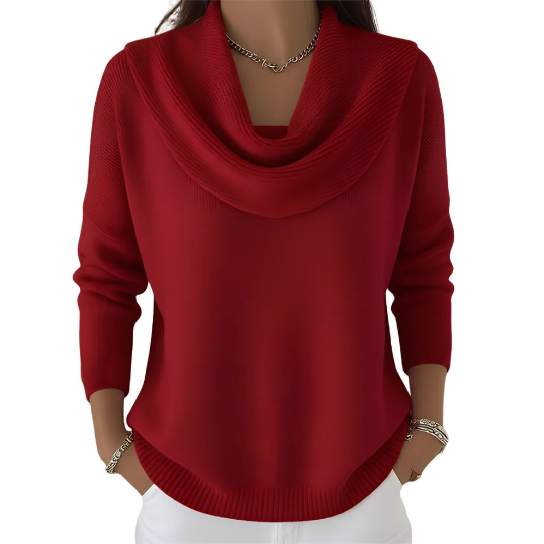 Marva - Eleganter Pullover mit weitem Kragen