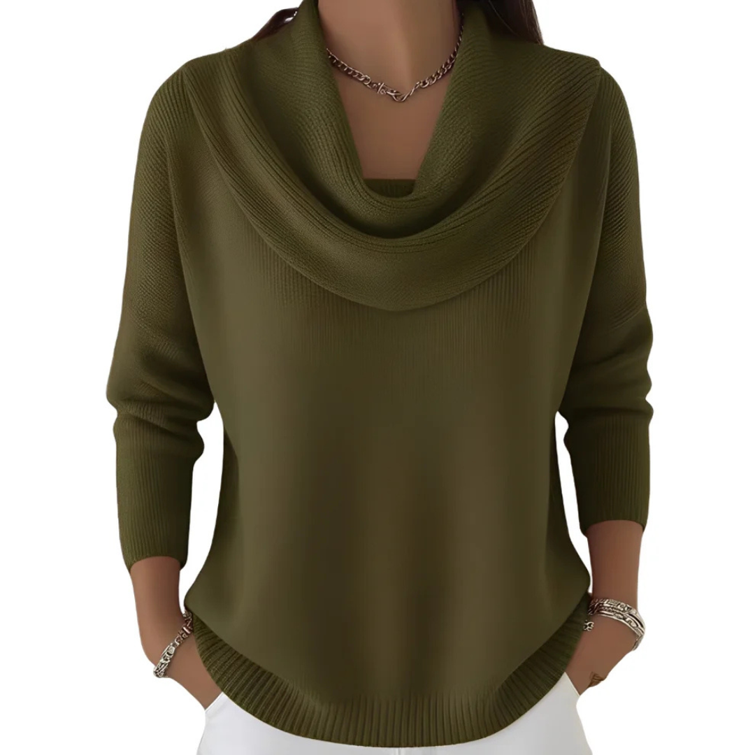 Marva - Eleganter Pullover mit weitem Kragen