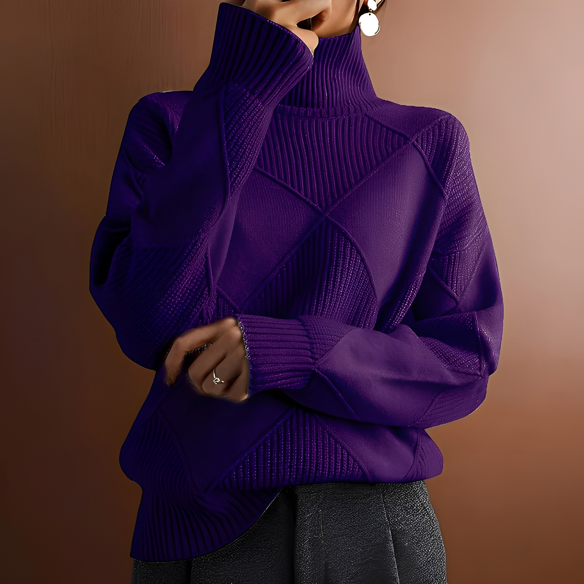 Morgan - Warmer Pullover mit hohem Kragen