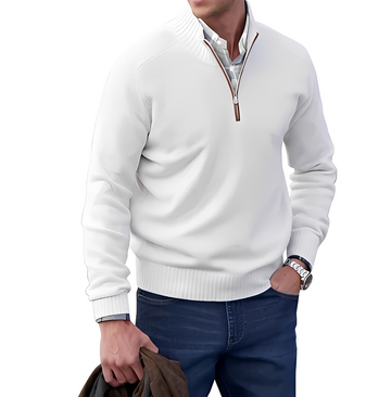 Gabriel - Kuscheliger und bequemer Pullover mit Reißverschlusskragen