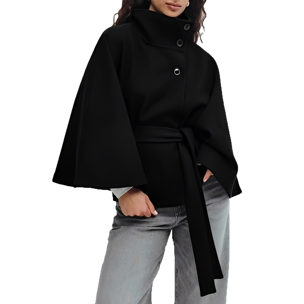 Loraine - Eleganter und gemütlicher Mantel mit Gürtel