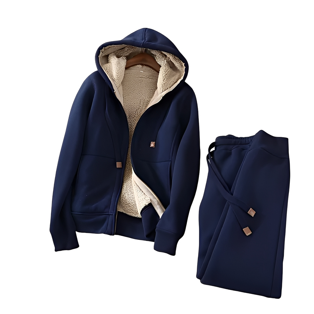 Andy - Warmes Kapuzenpullover-Set und Hose