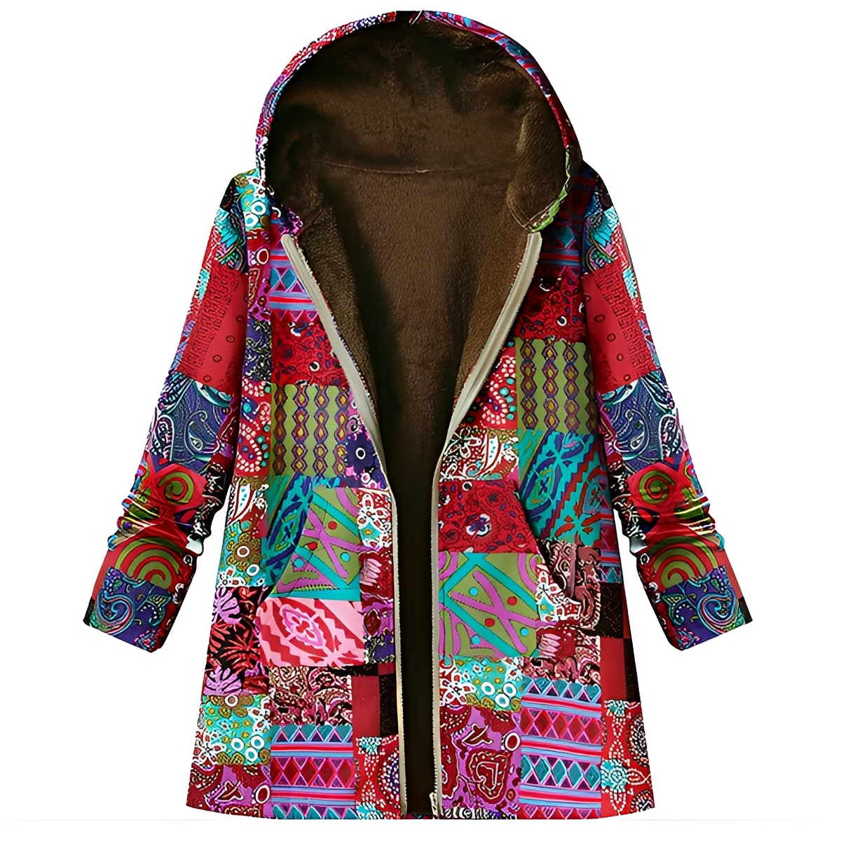 Olyvia - Vintage und warme Kapuzenjacke