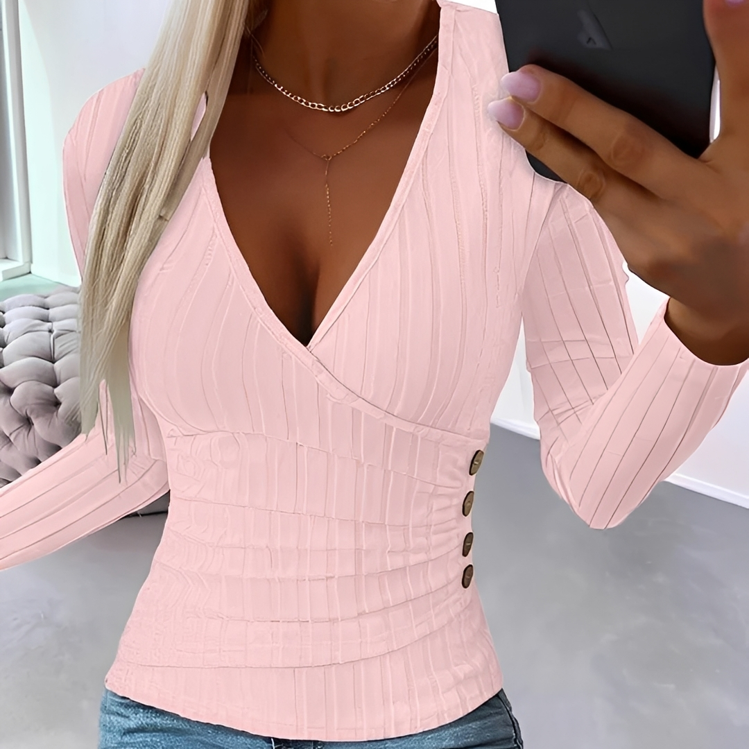 Annie - Eleganter und komfortabler Pullover mit V-Ausschnitt